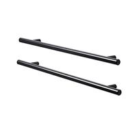 GoodHome Annatto Matt Black Kitchen Cabinet Bar Handle (L)33.6Cm (D)32mm, Pack Of 2