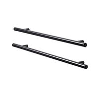 GoodHome Annatto Matt Black Kitchen Cabinet Bar Pull Handle (L)33.6Cm (D)32mm, Pack Of 2