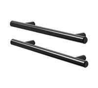 GoodHome Annatto Matt Black Kitchen Cabinets Bar Pull Handle (L)18.8Cm (D)32mm, Pack Of 2