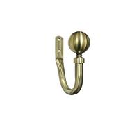 GoodHome Antiki Brushed Antique Brass Effect Ball Curtain Hold Back, Set Of 2