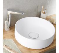 GoodHome Apanas Matt White Round Counter Top Basin (W)38Cm