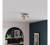 GoodHome Aphroditus Modern Satin Nickel Effect 3 Light Spotlight