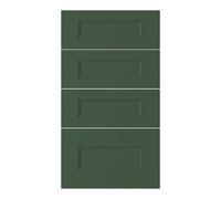 GoodHome Artemisia Matt Dark Green 4 Drawer Front, Pack Of 4 (H)715mm (W)397mm (T)18mm