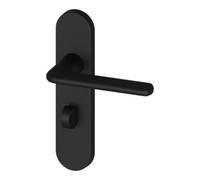 GoodHome Arzh Black Straight Wc Door Handle (L)123.5mm (D)68mm Pair