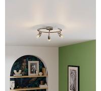 GoodHome Aspis Spiral Satin Nickel Effect 3 Light Spotlight