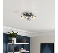 GoodHome Astraea Plate Chrome 3 Light Spotlight