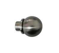 GoodHome Athens Brushed Grey Nickel Effect Metal Ball Curtain Pole Finial (Dia)19mm