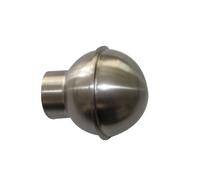 GoodHome Athens Brushed Grey Nickel Effect Metal & Plastic Ball Curtain Pole Finial (Dia)28mm