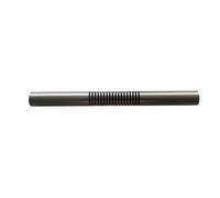 GoodHome Athens Brushed Grey Nickel Effect Metal Screw Round Bay Bend, (L)220mm (Dia)19mm