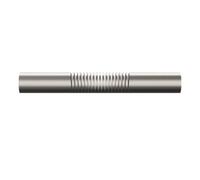 GoodHome Athens Brushed Satin Grey Nickel Effect Metal Clip Bay Bend, (L)220mm (Dia)28mm