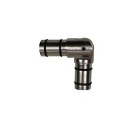 GoodHome Athens Brushed Satin Grey Nickel Effect Metal Clip Elbow Joiner, (L)45mm (Dia)19mm