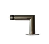 GoodHome Athens Grey Brushed Nickel Effect Metal Modern Curtain Pole Angle Bracket (Dia)28mm