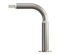 GoodHome Athens Grey Brushed Nickel Effect Metal & Plastic Curtain Pole Angle Bracket Compatible With 19mm Poles