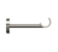 GoodHome Athens Grey Brushed Nickel Effect Metal & Plastic Curtain Pole Bracket Medium