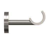 GoodHome Athens Grey Brushed Nickel Effect Metal & Plastic Curtain Pole Bracket Small Size