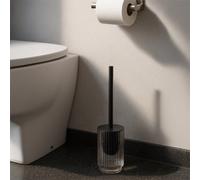 GoodHome Atocha Grey Stainless Steel Toilet Brush & Holder