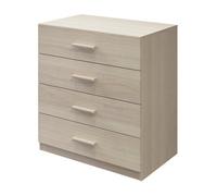 GoodHome Atomia All In One Matt Brown Oak Effect 4 Drawer Deep Chest (H)804mm (W)750mm (D)466mm