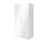 GoodHome Atomia All In One Modern Gloss & Matt White Large Double Wardrobe (H)1929mm (W)1000mm (D)596mm