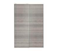 GoodHome Atomia Panelled Grey Oak Effect 2 Door Sliding Wardrobe Door Kit (H)2250mm (W)1500mm