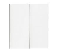 GoodHome Atomia Contemporary Panelled Non-Mirrored White 2 Door Sliding Wardrobe Door Kit (H)2250mm (W)2000mm
