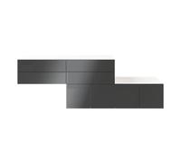 GoodHome Atomia Freestanding Gloss Anthracite & White Wall Storage Kit