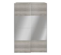 GoodHome Atomia Freestanding Grey Oak Effect Particle Board Mirrored Wardrobe (H)2250mm (W)1500mm (D)655mm