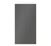 GoodHome Atomia Freestanding Matt Anthracite & White Particle Board Wardrobe (H)1875mm (W)1000mm (D)580mm