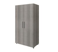 GoodHome Atomia Freestanding Matt Grey Oak Effect Particle Board Wardrobe (H)1925mm (W)1000mm (D)600mm