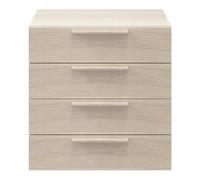 GoodHome Atomia Freestanding Matt Oak Effect 4 Drawer Chest Of Drawers (H)750mm (W)750mm (D)450mm