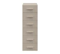 GoodHome Atomia Freestanding Matt Oak Effect 6 Drawer Chest Of Drawers (H)1125mm (W)375mm (D)450mm