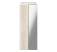 GoodHome Atomia Freestanding Matt Oak Effect Particle Board Mirrored Wardrobe (H)1875mm (W)750mm (D)580mm
