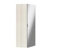 GoodHome Atomia Freestanding Matt Oak Effect Particle Board Mirrored Wardrobe (H)2250mm (W)1300mm (D)580mm