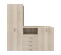GoodHome Atomia Freestanding Matt Oak Effect Particle Board Under The Stairs Storage Kit (H)2250mm (W)2250mm (D)580mm