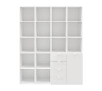 GoodHome Atomia Freestanding Matt White Bookcases, Shelving Units & Display Cabinets