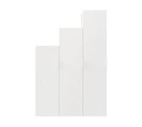 GoodHome Atomia Freestanding Matt White Chipboard Wardrobe (H)2250mm (W)500mm (D)580mm