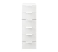 GoodHome Atomia Freestanding White 6 Drawer Chest Of Drawers (H)1125mm (W)375mm (D)450mm