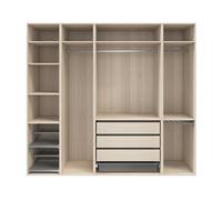 GoodHome Atomia Freestanding Oak Effect Chipboard Wardrobe, Clothing & Shoes Organiser (H)2250mm (W)2500mm (D)580mm