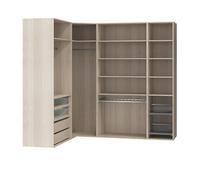 GoodHome Atomia Freestanding Oak Effect Chipboard Wardrobe, Clothing & Shoes Organiser (H)2250mm (W)3800mm (D)580mm