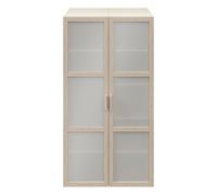GoodHome Atomia Freestanding Oak Effect Particle Board Mirrored Wardrobe (H)1875mm (W)1000mm (D)580mm