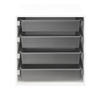 GoodHome Atomia Freestanding White Chest Of Sliding Baskets (H)750mm (W)750mm (D)580mm