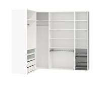 GoodHome Atomia Freestanding White Chipboard Wardrobe, Clothing & Shoes Organiser (H)2250mm (W)3800mm (D)580mm