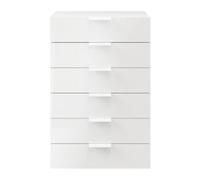 GoodHome Atomia Freestanding White 6 Drawer Chest Of Drawers (H)1125mm (W)750mm (D)450mm