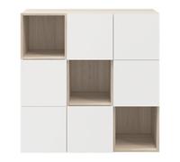 GoodHome Atomia Freestanding White Oak Effect Bookcases, Shelving Units & Display Cabinets