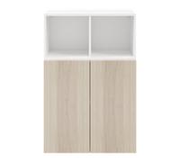 GoodHome Atomia Freestanding White Oak Effect Office & Living Storage