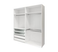GoodHome Atomia Freestanding White Particle Board Wardrobe, Clothing & Shoes Organiser (H)2250mm (W)2000mm (D)655mm