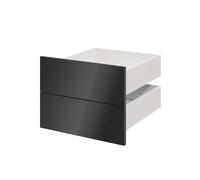 GoodHome Atomia Gloss Anthracite Slab External Drawer (H)184.5mm (W)497mm (D)500mm, Set Of 2