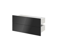 GoodHome Atomia Gloss Anthracite Slab External Drawer (H)184.5mm (W)747mm (D)300mm, Set Of 2