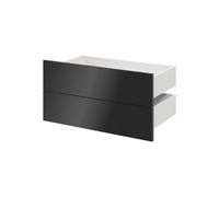 GoodHome Atomia Gloss Anthracite Slab External Drawer (H)184.5mm (W)747mm (D)390mm, Set Of 2