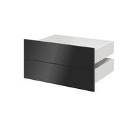 GoodHome Atomia Gloss Anthracite Slab External Drawer (H)184.5mm (W)747mm (D)500mm, Set Of 2