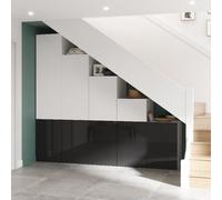 GoodHome Atomia Gloss Anthracite & White Under The Stairs Storage Kit